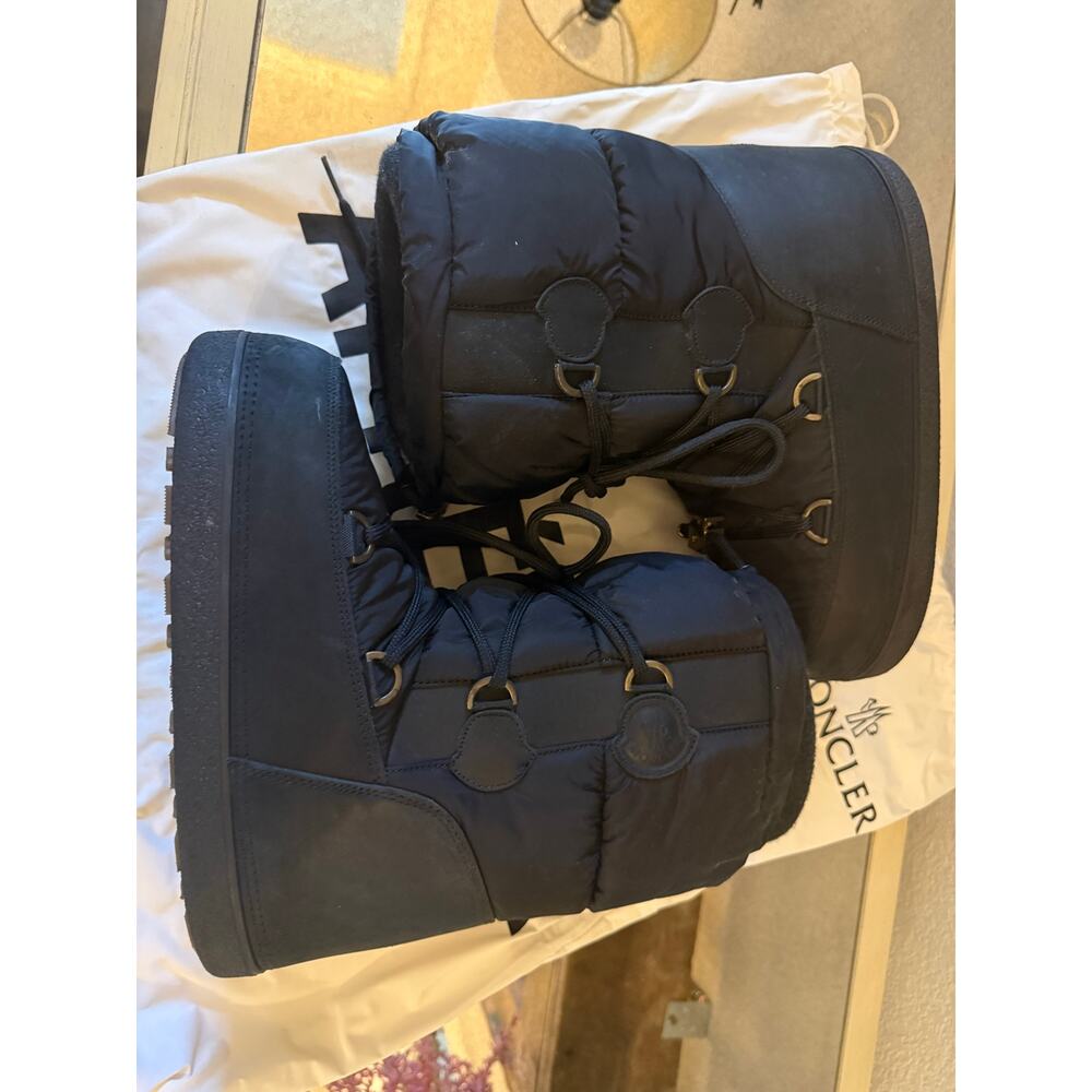 MONCLER Apres Ski Moon Boots Snow Boots Black Women Euro 39 US 9 - Picture 3 of 12